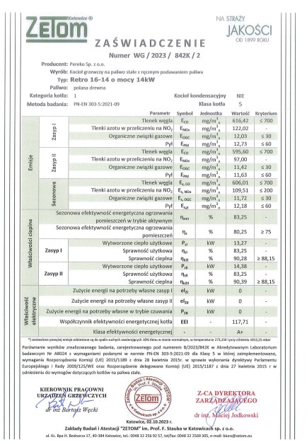 retro 14 certyfikat 100225